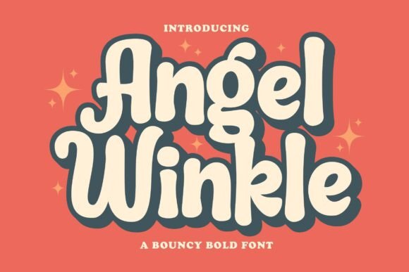 Angel Winkle: The Joyful Display Font That Elevates Creative Designs