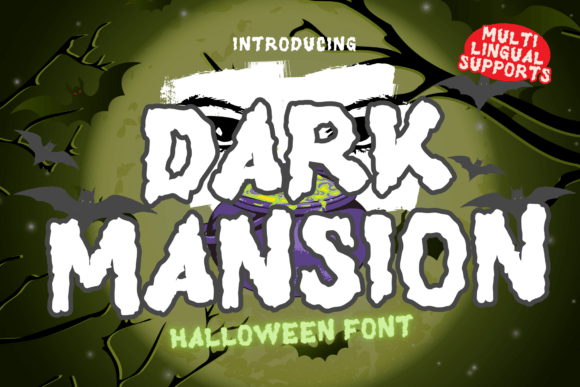 Dark Mansion Font: A Playful and Authentic Choice for Halloween Designs