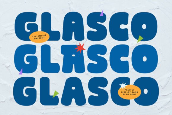 Discover the Playful Charm of Glasco: A Bold Display Font for Joyful Designs