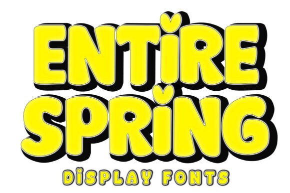 Entire Spring: A Playful Display Font for Dynamic Designs