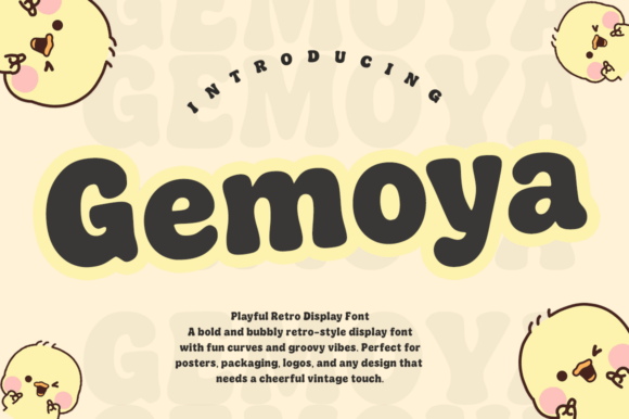 Gemoya: A Retro Display Font Full of Personality