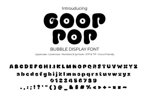 Goop Pop: A Playful Font for Creative Typography in Design Projects