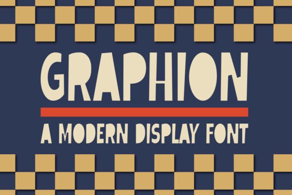 Graphion: Bold Modern Display Font with Playful Geometric Details