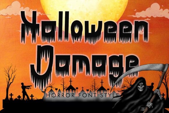 Halloween Damage: A Versatile Spooky Font for Creative Projects