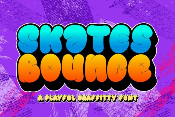 Skates Bounce: A Playful Graffiti Font That Brings Energy to Your Designs
